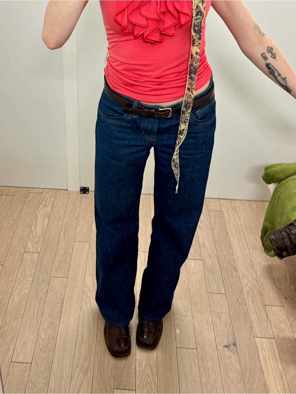 Free People We The Free Tennessee Low Rise in “Rinse” size 28